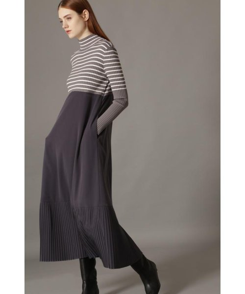 セール ボーダーニットドッキングワンピース アドーア Adore D Fashion