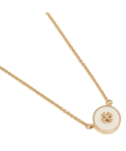 トリーバーチ ネックレス アクセサリー キラ エナメル ペンダント ゴールド ホワイト TORY BURCH 64936 110