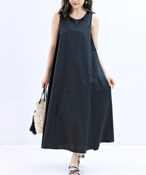 セール ワンピース バックリボンaラインノースリーブワンピース 2101 グローウィングリッチ Growingrich D Fashion