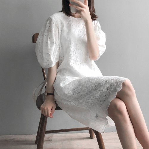 セール 刺繍 総レース ワンピース レディース韓国 アイモン Aimoon D Fashion