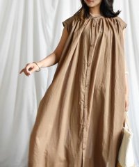 ARGO TOKYO/Cotton shirt sleeveless volume one－piece 2901402　コットンシャツスリーブレスボリュームワンピース　シャツワンピー/504161503