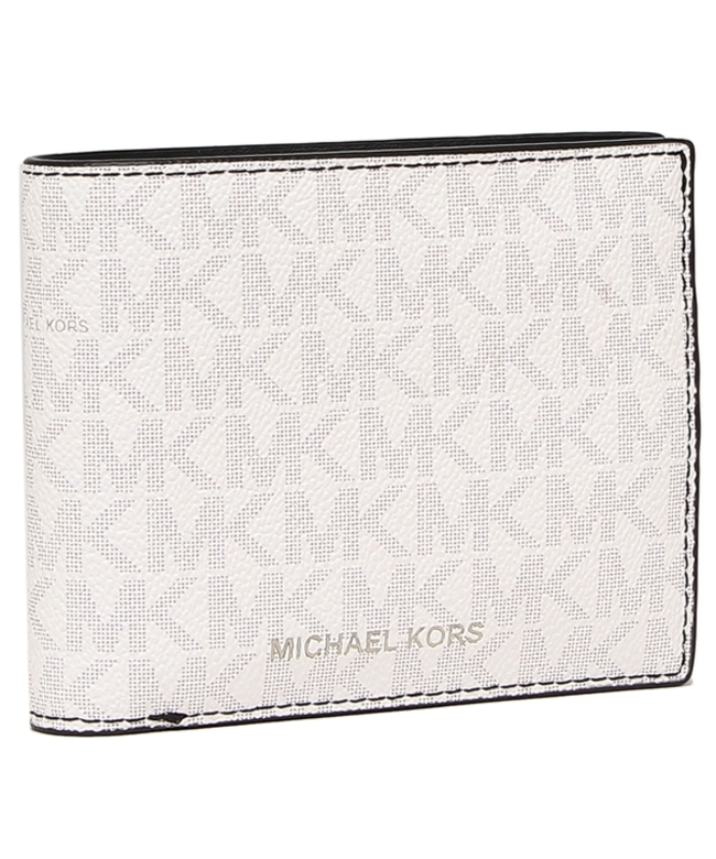 新品☆MICHAEL KORS ホワイト シグネチャー レザー 折り財布