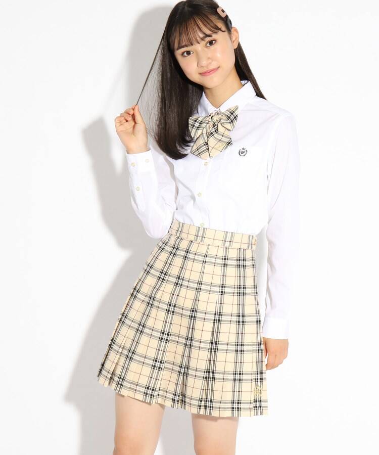 セール 60%OFF】【卒服】リボン付チェックスカート(504162315 セール 60%OFF】【卒服】リボン付チェックスカート(504162315