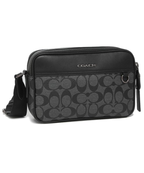 セール コーチ アウトレット ショルダーバッグ クロスボディーバッグ シグネチャー ブラック グレー メンズ Coach C4149 Qbmi5 コーチ Coach D Fashion