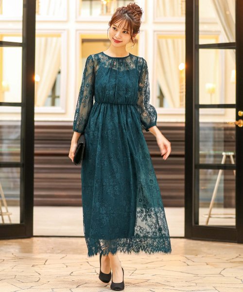 結婚式 ワンピース パーティードレス 総レース シアー 透け感 ロング 袖あり 春 夏 秋 冬 パーティドレス 二次会 2次会 レース成人式 同窓会 体型カバー ニアナ Niana D Fashion 結婚式 ワンピース パーティードレス 総レース シアー 透け感 ロング 袖あり 春 夏 秋 冬 パーティドレス 二次会 2次会 レース成人式 同窓会 体型カバー ニアナ Niana D Fashion
