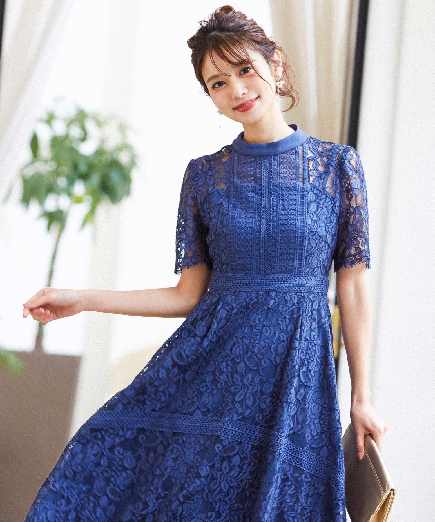 ニアナ niana ケミカルレース×ハシゴレース切り替え 結婚式