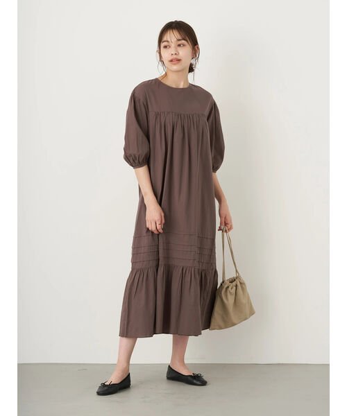 セール ギャザータックティアードワンピース アースミュージック エコロジー Earth Music Ecology D Fashion セール ギャザータックティアードワンピース アースミュージック エコロジー Earth Music Ecology D Fashion