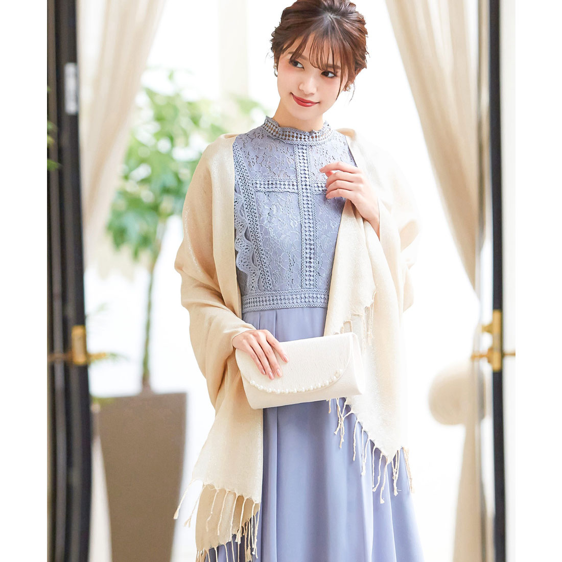 ニアナ niana ラメショール 結婚式ストール パーティーストール