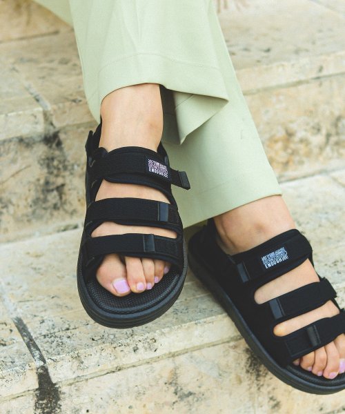 スポーツサンダル レディース 歩きやすい 走れる ビーチサンダル おしゃれ 黒 白 スポサン フラットサンダル コンフォートサンダル海 リゾート 旅行 アウトド ファッションレター Fashion Letter D Fashion