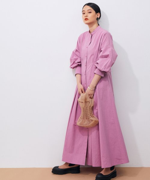 バンドカラーフレアシャツワンピース アダム エ ロペ Adam Et Rope D Fashion