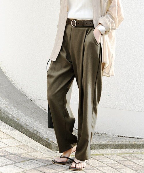 セール パンツ レディース リネンライク深タックパンツ And It F ボトムス 春夏 ブラック 黒 ダスティピンク モカ 茶色 ベージュ ディープグリーン 緑 アンドイット And It D Fashion セール パンツ レディース リネンライク深タックパンツ And It F ボトムス 春夏 ブラック 黒 ダスティピンク モカ 茶色 ベージュ ディープグリーン 緑 アンドイット And It D Fashion