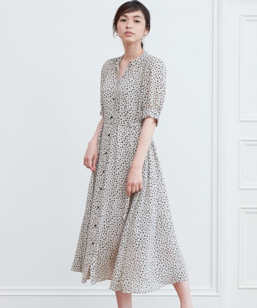 ジョーゼットドットプリントワンピース アナイ Anayi D Fashion