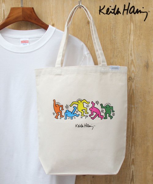 Keith Haring キースへリング アートプリント キャンバストートバッグ エーエムエスセレクト Ams Select D Fashion