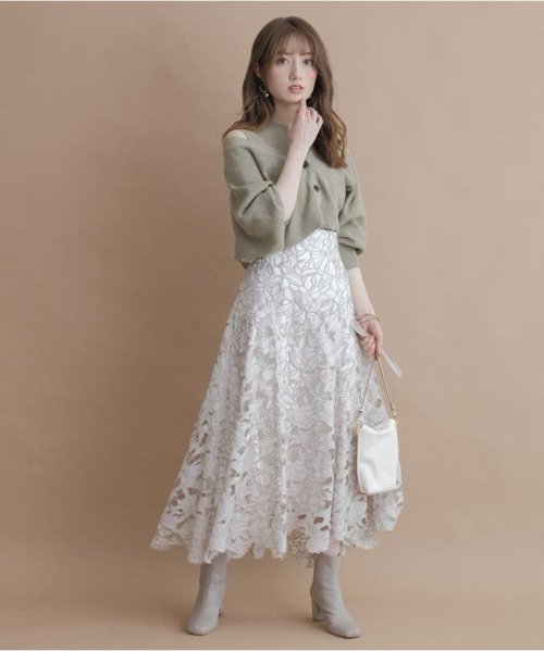 クーポン カットワークロングスカート アプワイザー リッシェ Apuweiser Riche D Fashion