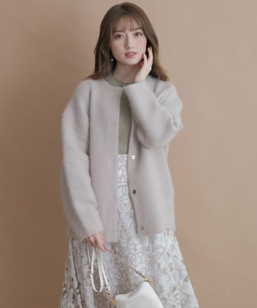 ふわふわニットショートコート アプワイザー リッシェ Apuweiser Riche D Fashion ふわふわニットショートコート アプワイザー リッシェ Apuweiser Riche D Fashion