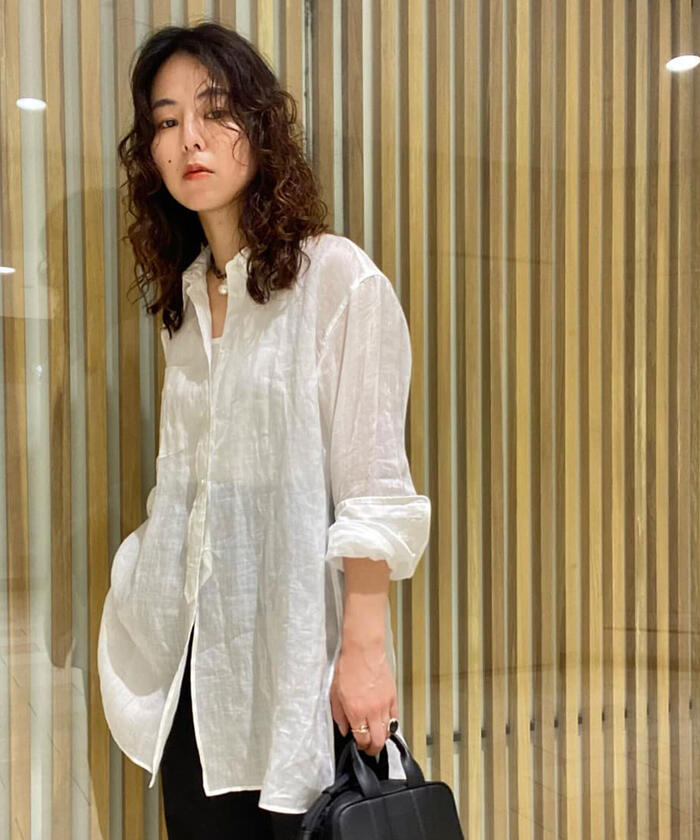 未使用◼️トゥモローランドMACPHEEロイヤルラミー100%チュニックシャツ セール 30%OFF】ロイヤルラミー チュニックシャツ(504170469