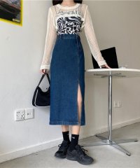 aimoha/韓国ファッション デニムスカート/504170369