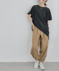 Fashion Letter/ルーズ感のあるシルエットがお洒落 コットンツイル タックインアラジンパンツ レディース ボトムス ゆったり ラクチン 大きいサイズ コットン 綿 M L LL /504170615