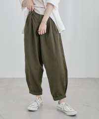 Fashion Letter/ルーズ感のあるシルエットがお洒落 コットンツイル タックインアラジンパンツ レディース ボトムス ゆったり ラクチン 大きいサイズ コットン 綿 M L LL /504170615