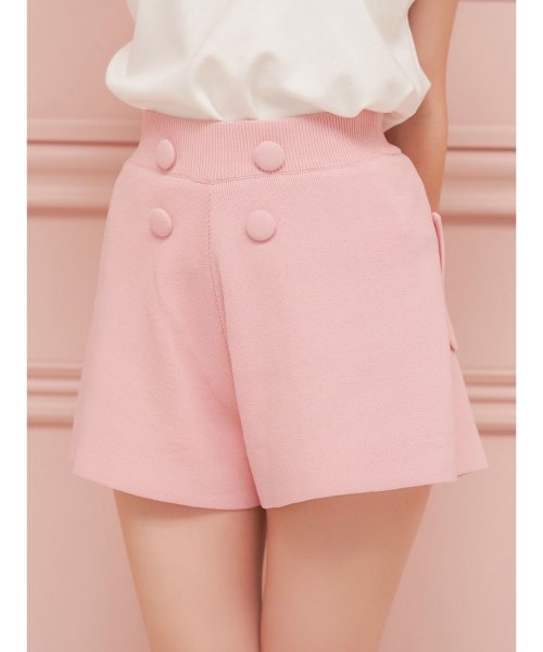 ラッピング不可 ハイウエストニットショートパンツ パンツ