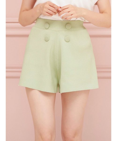 ラッピング不可 ハイウエストニットショートパンツ パンツ