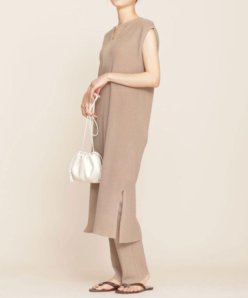セール ブライトニットワンピース パンツセット ノースリーブ ナノ ユニバース Nano Universe D Fashion