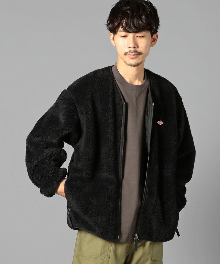 DANTON/ダントン】ハイパイル Vネックフリースカーディガン #DT DANTON/ダントン】ハイパイル Vネックフリースカーディガン #DT
