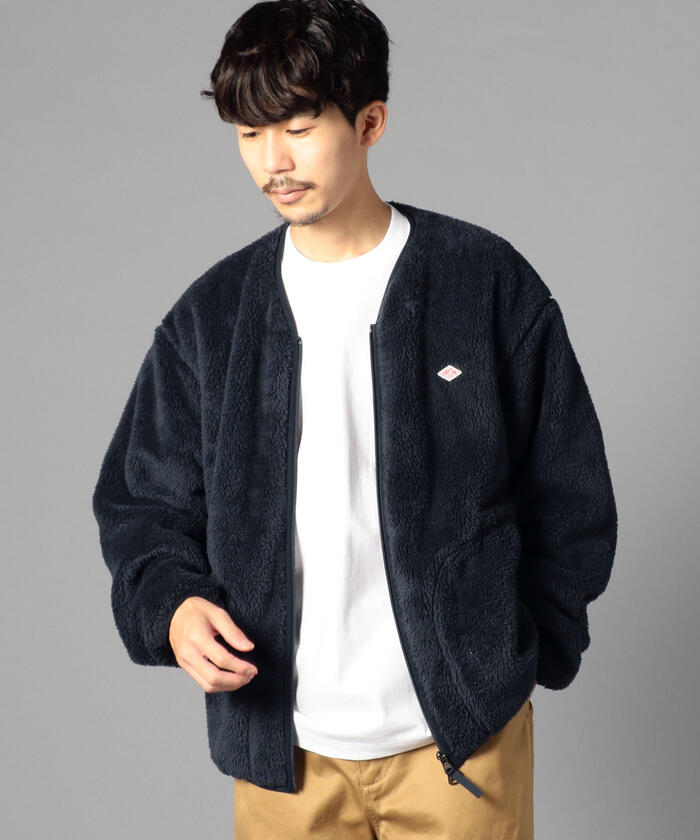 DANTON/ダントン】ハイパイル Vネックフリースカーディガン #DT DANTON/ダントン】ハイパイル Vネックフリースカーディガン #DT