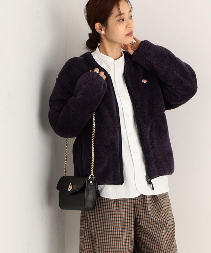 DANTON HIGH PILE FLEECE ブラック ボアジャケット S