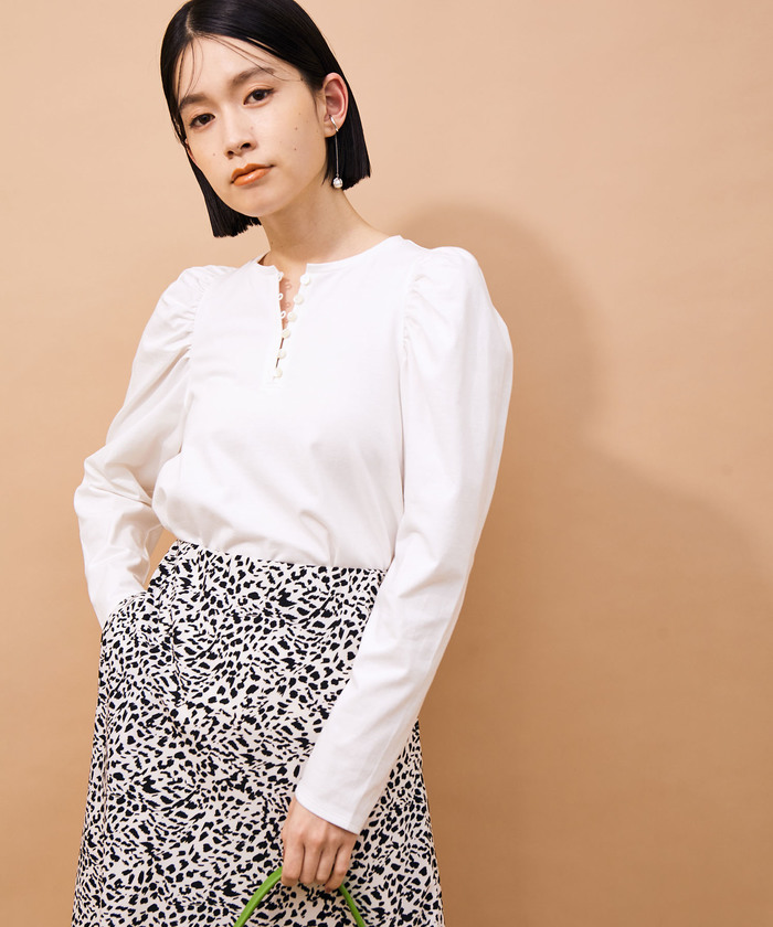 セール 20%OFF】フロントボタンパフスリーブTEE(504179317
