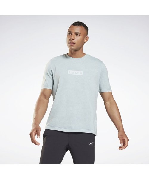 セール 21秋冬新作 レズミルズ ナチュラルダイ ベクター Tシャツ Les Mills Natural Dye Vector T Shirt リーボック Reebok D Fashion