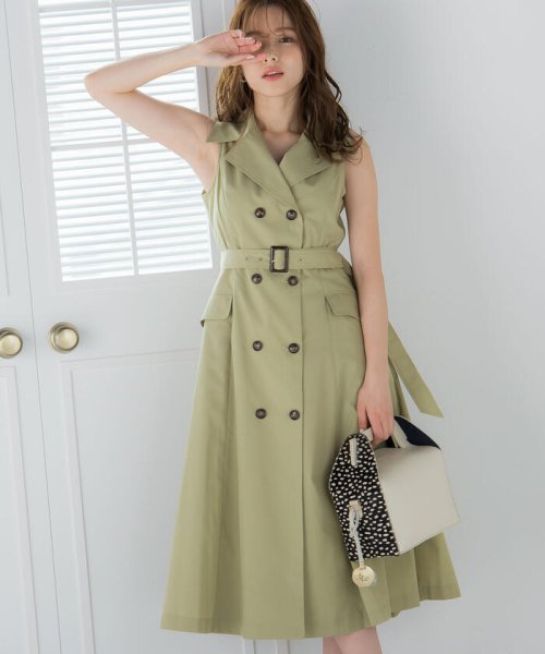 大きいサイズ 2wayベルト付きジレワンピース 洗濯機で洗える クイーンズコート 大きいサイズ Queens Court Lsize D Fashion