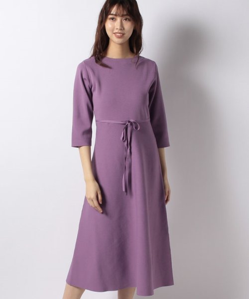 セール Every Very Nice Claup 美シルエットポリニットワンピース ナイスクラップ アウトレット Nice Claup Outlet D Fashion