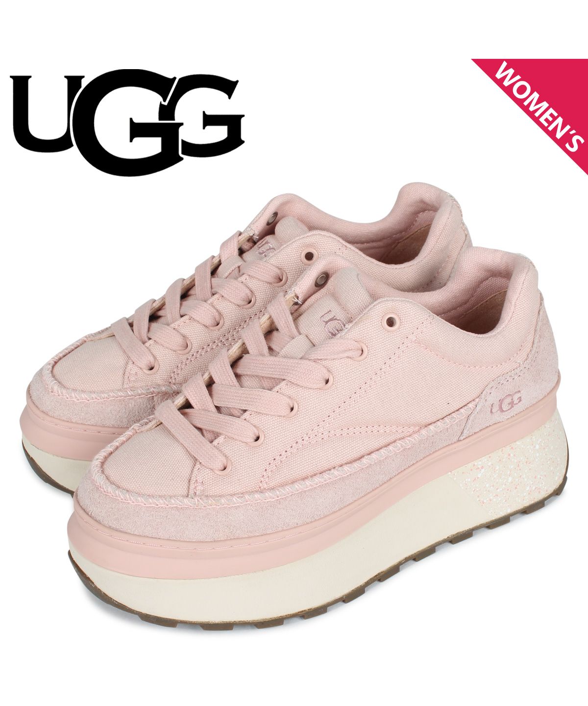 39%割引ブラウン系,23cm人気特価激安 UGG スニーカー 6 23.0 買蔵楽天 UGG スニーカー ピンク スニーカー アダリーン 23.0 6 スニーカー