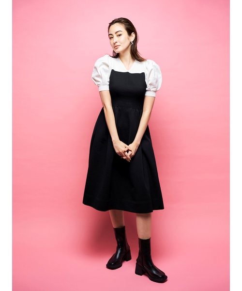 ホールガーメントボリューム袖ワンピース セルフォード Celford D Fashion ホールガーメントボリューム袖ワンピース セルフォード Celford D Fashion