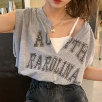 miniministore/ロゴｔシャツ Vネックショートトップス/504193548