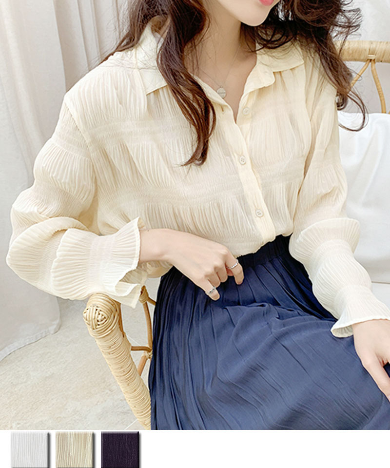 セール25%OFF】白ブラウス シャツ レディース トップス 襟付き シャツ