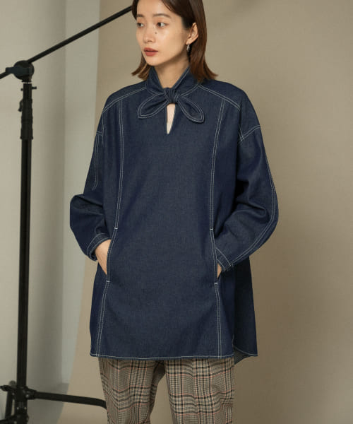 セール 30%OFF】『WEB限定』デニムボウカラーブラウス(503817969
