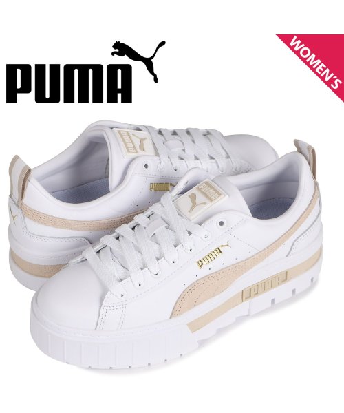 Puma プーマ スニーカー レディース メイズ レザー ウィメンズ 厚底 Mayze Leather Womens ホワイト 白 3819 02 プーマ Puma D Fashion