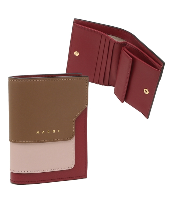 Marni Color-block Leather Wallet in Brown Womens Accessories Wallets and cardholders 
