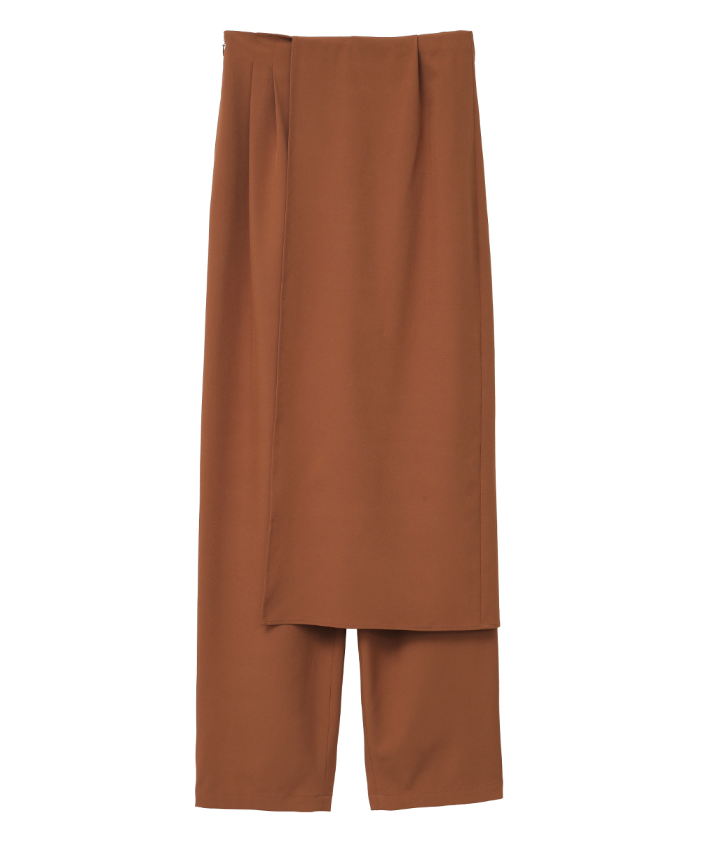 CLANE WRAP SKIRT LAYER PANTS 1 キャメル CLANE WRAP SKIRT LAYER PANTS クラネ完売パンツ