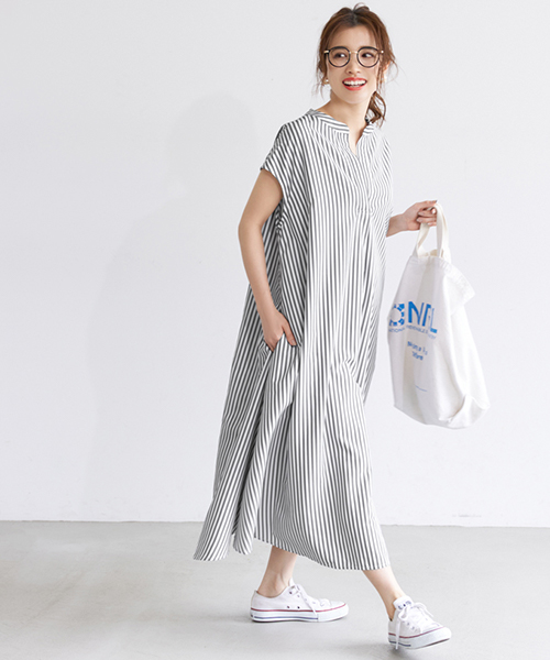 クーポン】【セール 26%OFF】ストライプスキッパーシャツ