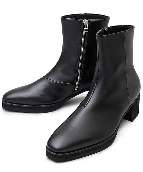 クーポン ヒールブーツ メンズ サイドジップ ショートブーツ トップイズム Topism D Fashion