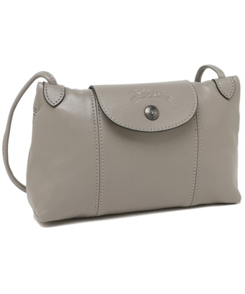セール 19 Off ロンシャン ショルダーバッグ プリアージュキュイール グレー レディース Longchamp 1061 757 P55 ロンシャン Longchamp D Fashion