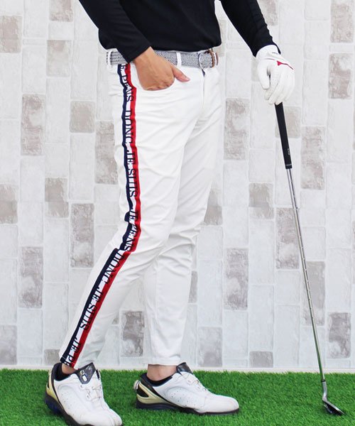 ゴルフパンツ メンズ ゴルフウェア ストレッチ サイドライン カラー配色 ロゴ刺繍 チノ スキニーパンツ(504201346) |  トップイズム(TopIsm) - d fashion