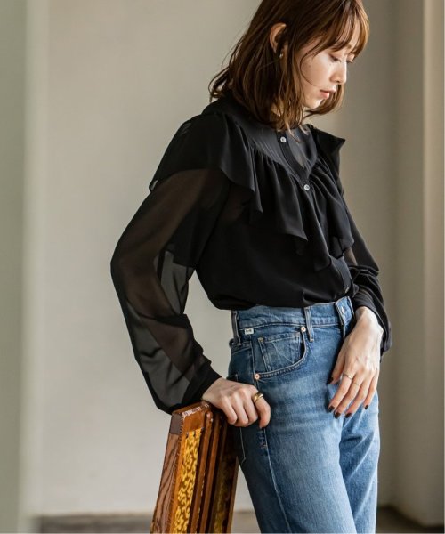 予約 シフォンクラシックフリルブラウス スピック スパン ノーブル Noble D Fashion 予約 シフォンクラシックフリルブラウス スピック スパン ノーブル Noble D Fashion
