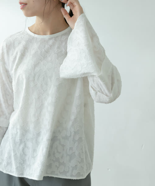 セール 40%OFF】F by ROSSO コットンジャガードブラウス