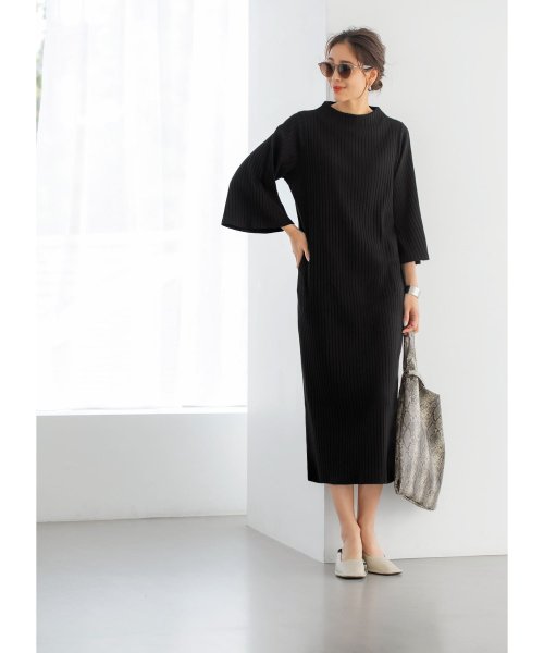 ワイドリブボトルネックワンピース スタイルデリ Style Deli D Fashion ワイドリブボトルネックワンピース スタイルデリ Style Deli D Fashion