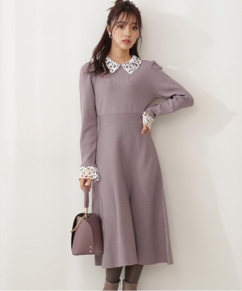 セール 10 Off 美人百花10月号掲載 クラシカルレースニットワンピース プロポーション ボディドレッシング Proportion Body Dressing D Fashion