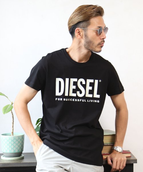 DIESEL(ディーゼル) T－Diego－Logo T－shirt / ブランド Tシャツ メンズ おしゃれ ティーシャツ 半袖 カットソー  トップス(504207864) | ジギーズショップ(JIGGYS SHOP) - d fashion